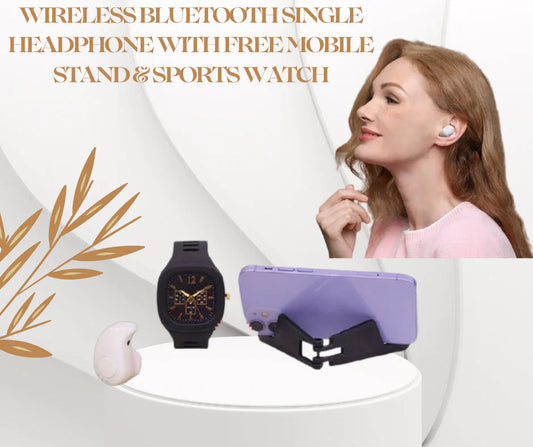 Wireless Bluetooth Mobile Stand Watch Single Headphone