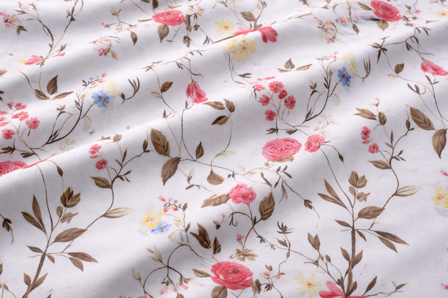 Cotton Feel Glace Cotton Elastic Fitted Printed King Size Double Bed Bedsheet with 2 Pillow Covers
