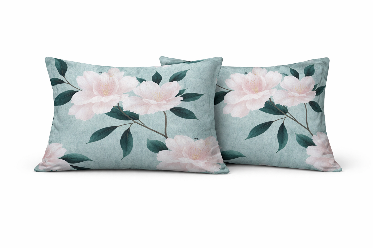 Cotton Feel Glace Cotton Elastic Fitted Printed King Size Double Bed Bedsheet with 2 Pillow Covers