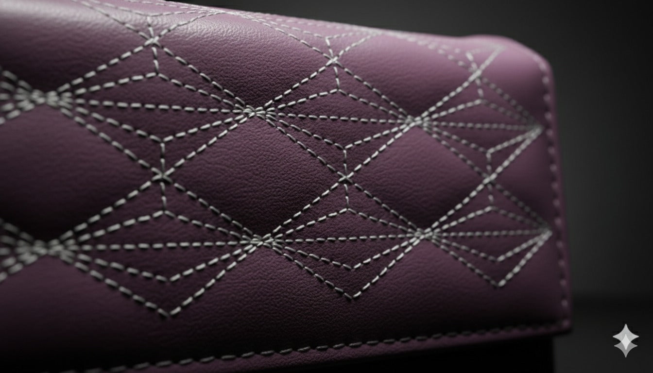 Women's Faux Leather diamond-stitch Wallet