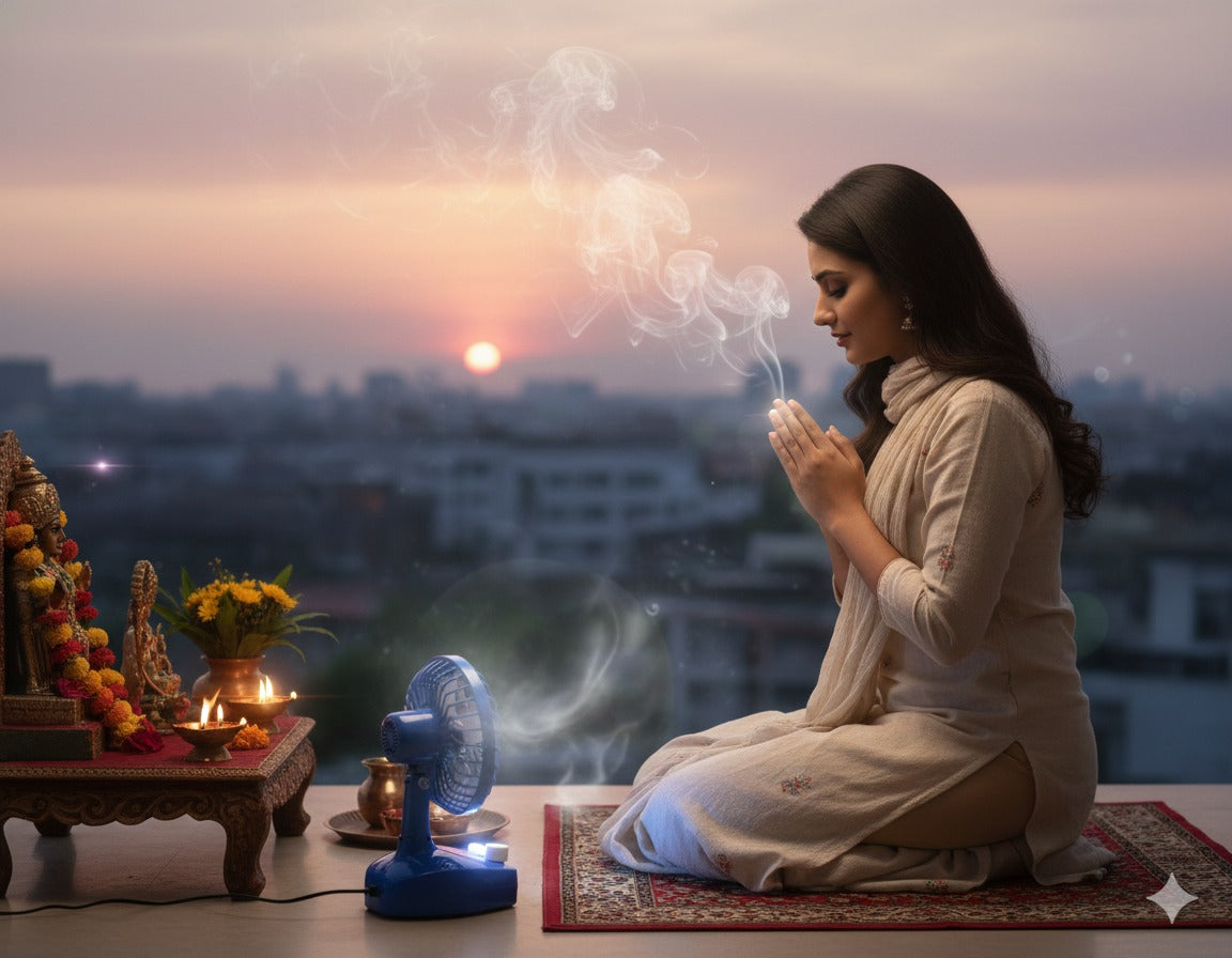 Rechargeable Portable Fan with LED Light