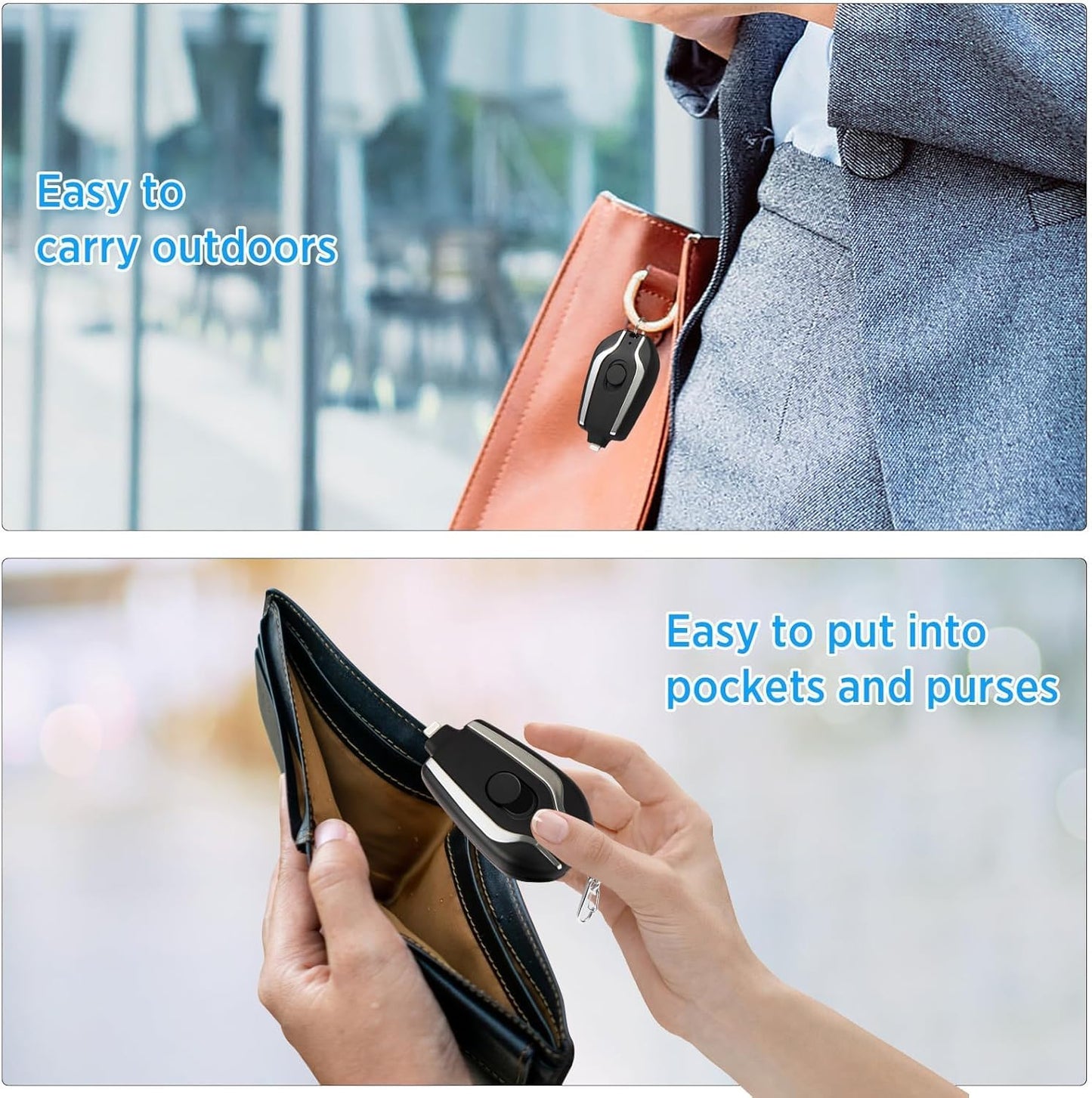 🔑⚡ Mini Keychain Power Bank 1500mAh 🔋 | Pocket-Friendly Fast Charger 📱 | Type-C & iOS Ready ✨