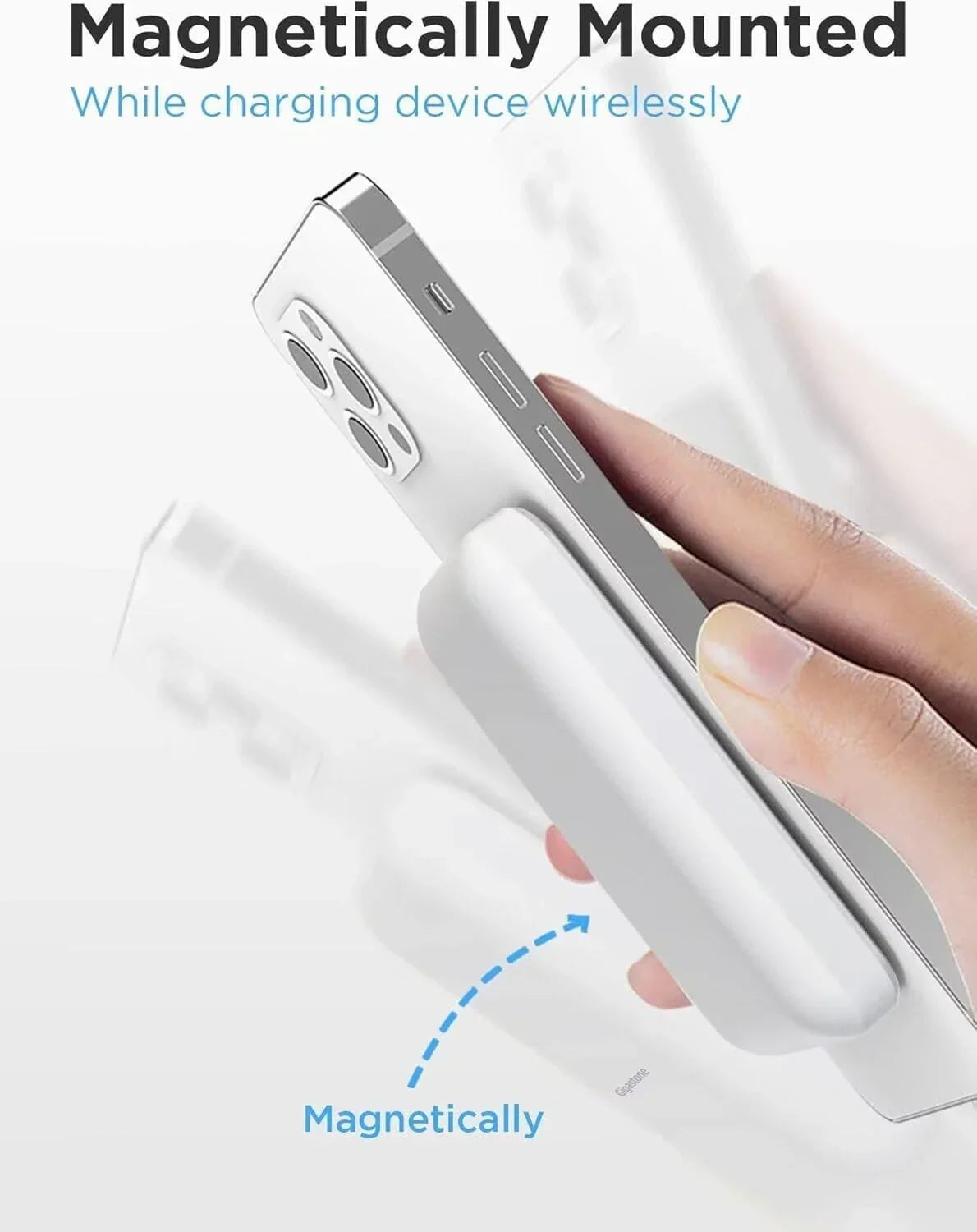 🔋⚡ Magnetic Wireless Power Bank 🔁 | Snap-On Charger for Android 🤖 & iPhone 📱 | Fast Charging 🚀 | 10000mAh Power Boost 🔥