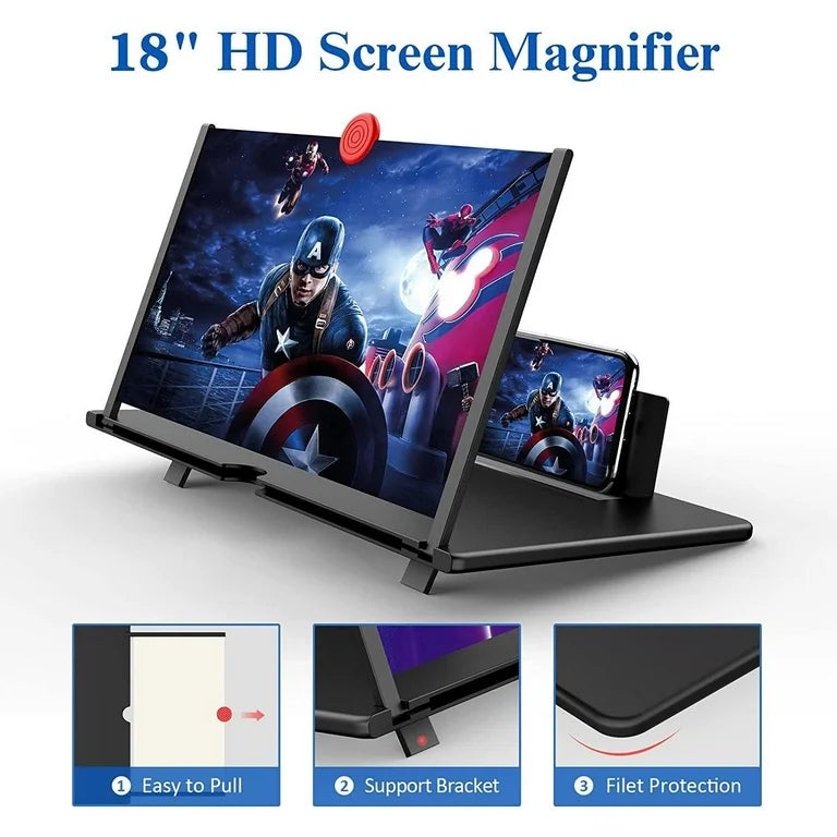3D Screen Magnifier with Eye Protection – Watch Bigger & Safer