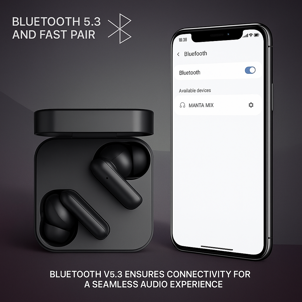 CMT Ultra Pro Earbuds with Active Noise Cancellation & HD Sound
