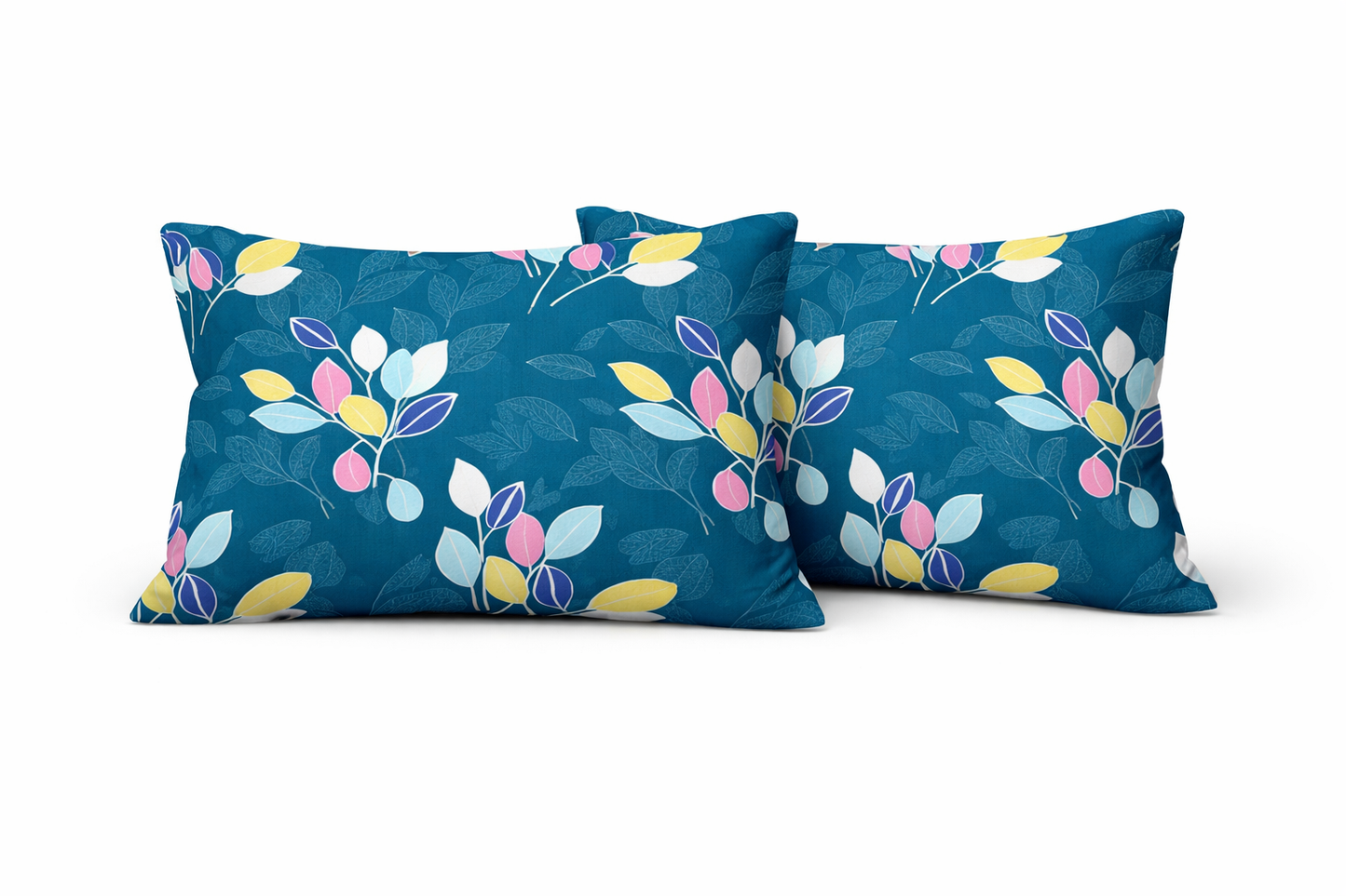 Cotton Feel Glace Cotton Elastic Fitted Printed King Size Double Bed Bedsheet with 2 Pillow Covers