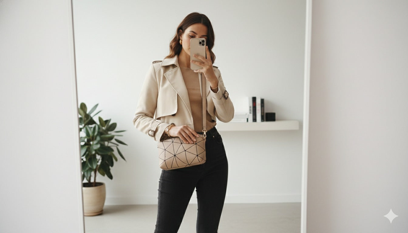 Women’s Diamond Pattern Crossbody Elegance Sling Bag