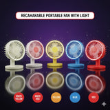 Rechargeable Portable Fan with LED Light
