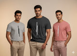 Men’s Round Neck Graphic Printed T-Shirts Combo Pack of 3