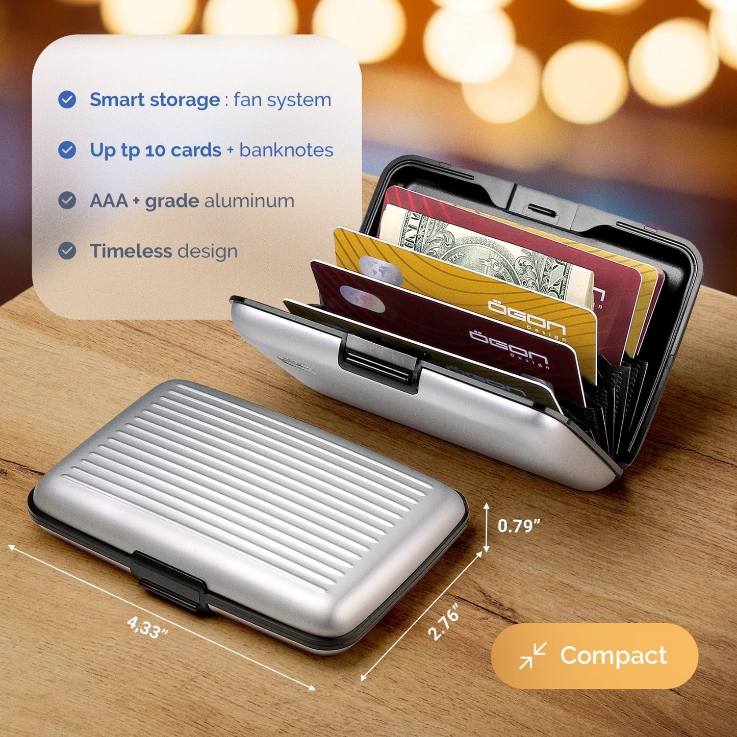 Slim Premium Aluminum Card Holder Wallet