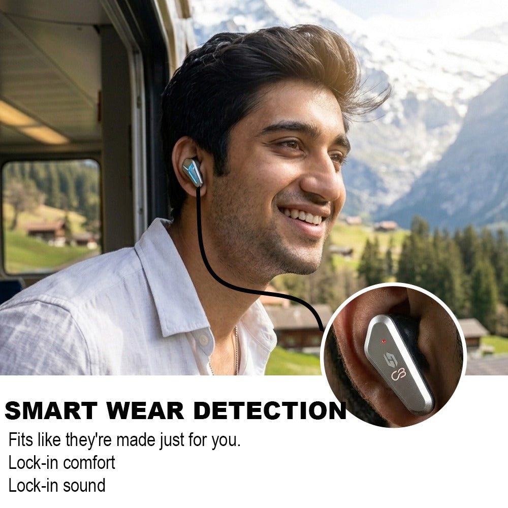 Ctrl8 Wireless Earbuds Semi-in-ear Design TWS Earphones with Stereo Sound Ultra-Low Latency & Colorful Ambient Lights